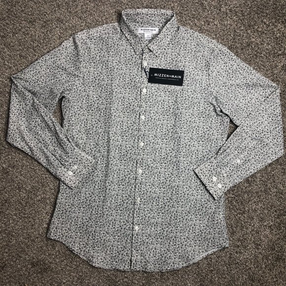 New Mizzen + Main Flowers Leeward Fit Long Sleeve Dress Shirt